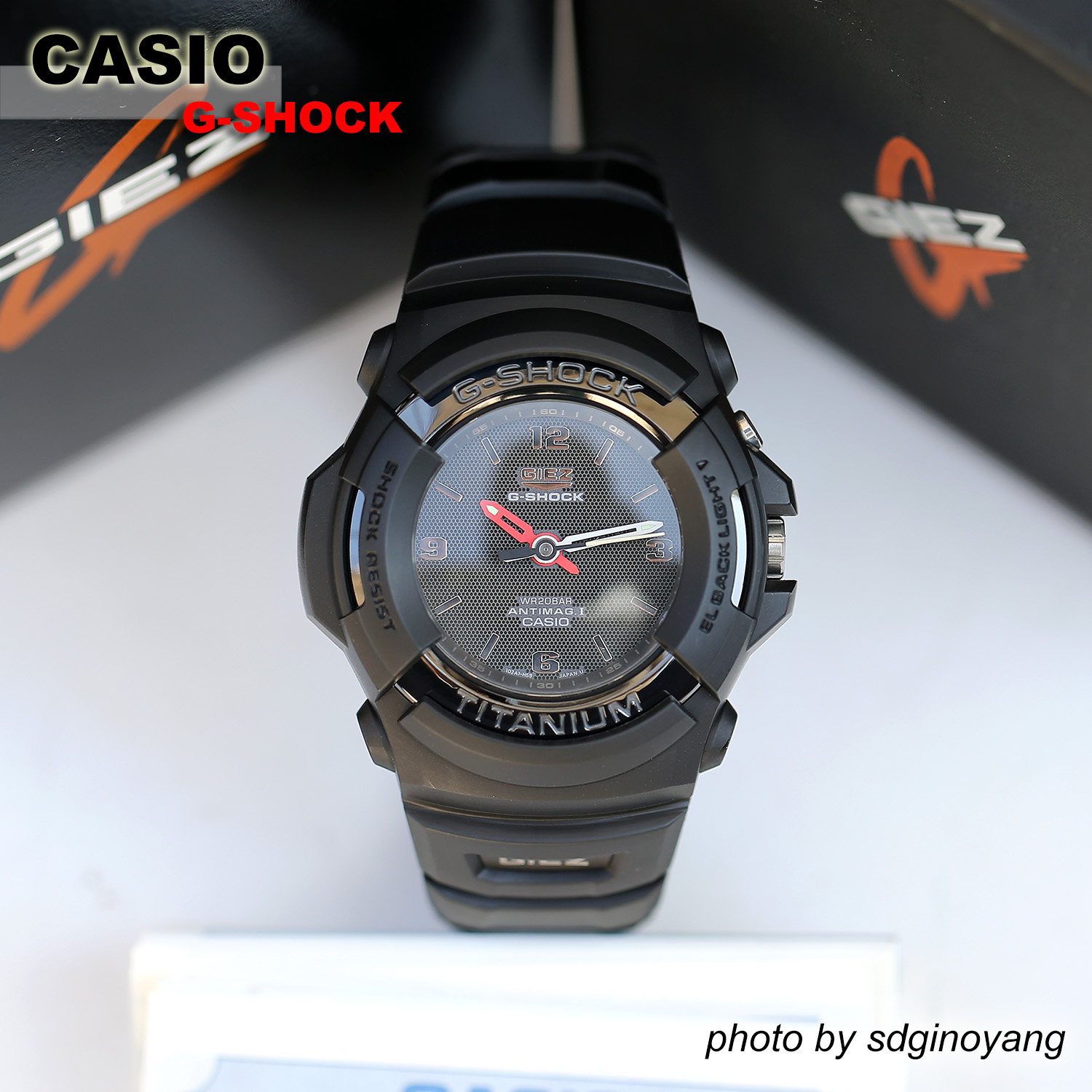 CASIO卡西欧G-SHOCK GS-500D-1A黑钛合金旋盖防磁大三针全新结束