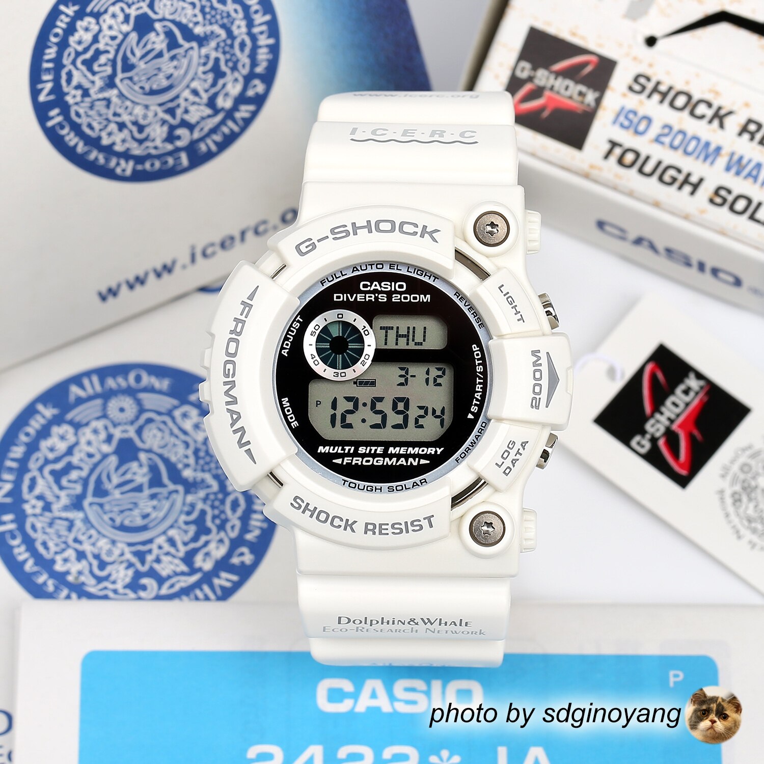 G-SHOCK卡西欧FROGMAN四代蛙人GW-206K-7JR海豚鲸鱼限定全新现货