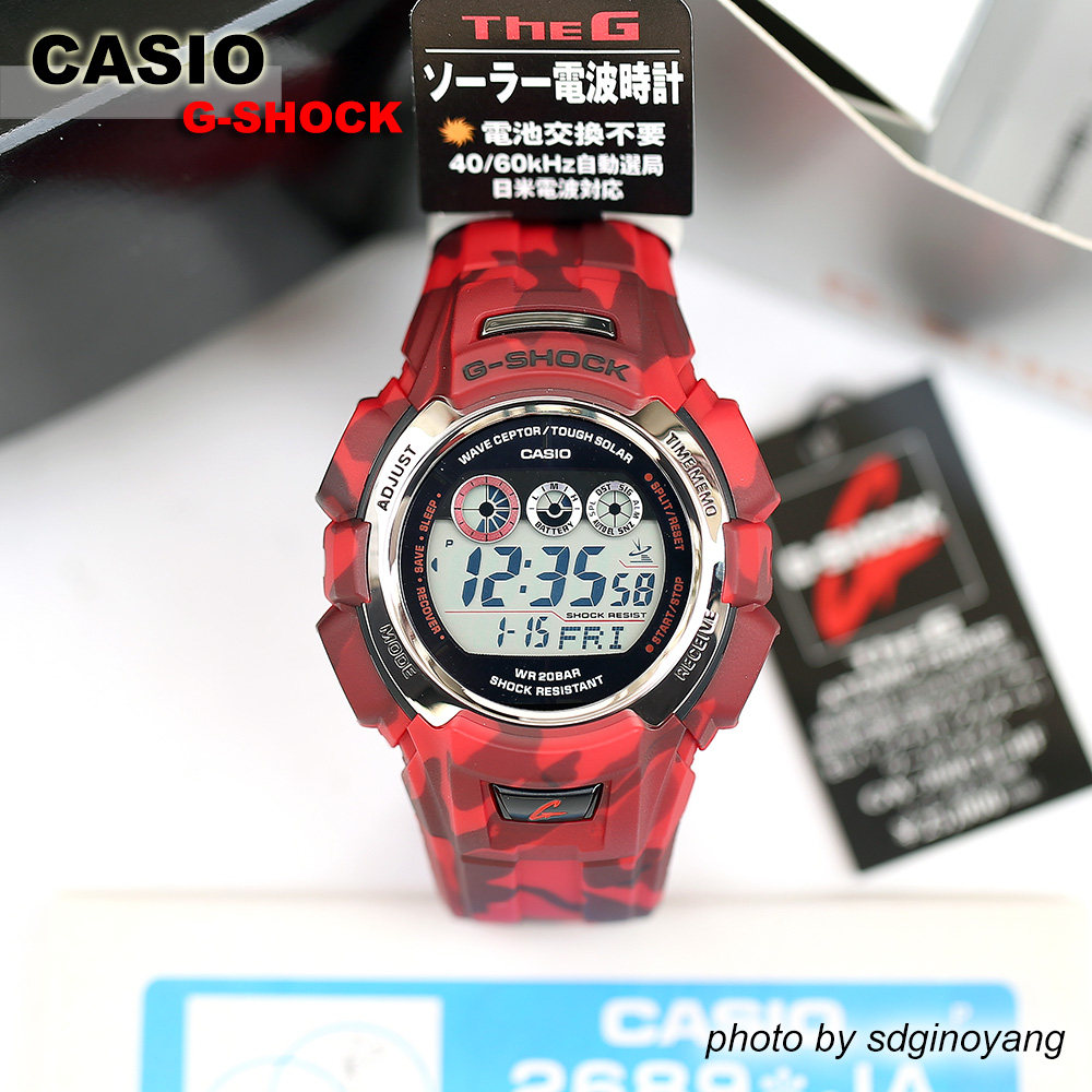 CASIO卡西欧G-SHOCK GW-300CFJ-4JF ATOMIC FORCE红迷彩全新现货