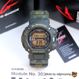 CASIO卡西欧G-SHOCK G-9000MC-3DR双层背光军绿迷彩泥人全新结束