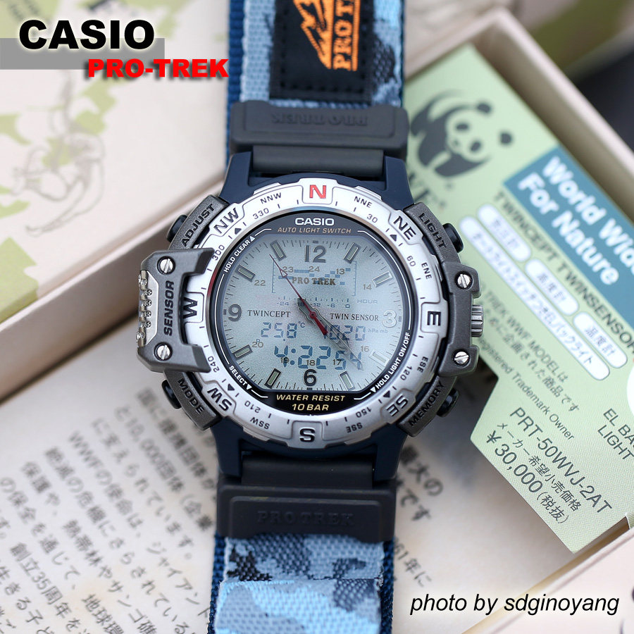 CASIO卡西欧PRO-TERK PRT-50WVJ-2AT WWF世界自然基金会全新结束