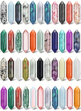 热销子弹头天然水晶抛光六角柱