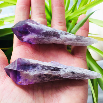 小号天然巴西紫水晶权杖骨架紫水晶原石矿物摆件收藏品魔杖疗愈