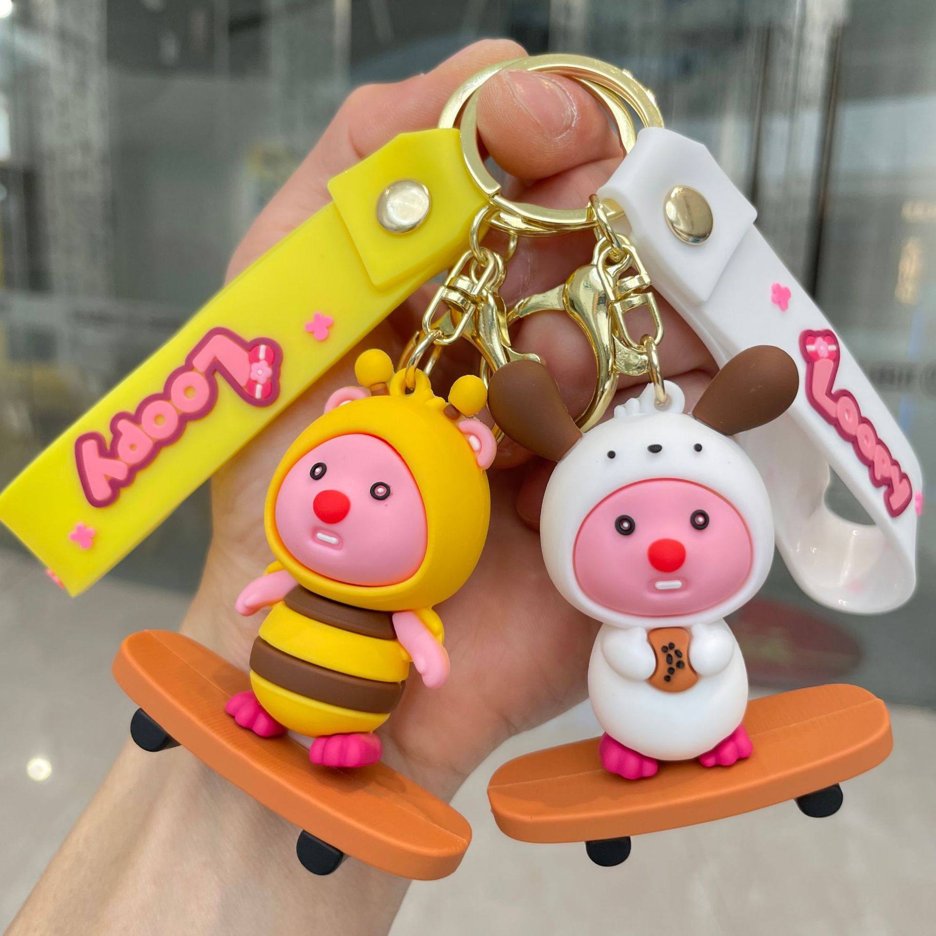 滑板露比小海狸钥匙扣卡通公仔书包挂件汽车钥匙链抓娃娃机小礼物,节庆用品/礼品,钥匙扣,淘宝优惠券,粉丝福利购,淘宝优惠卷
