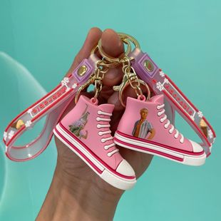 潮牌粉红芭比鞋钥匙扣芭比娃娃公仔包包挂件挂饰抓娃娃机小礼品
