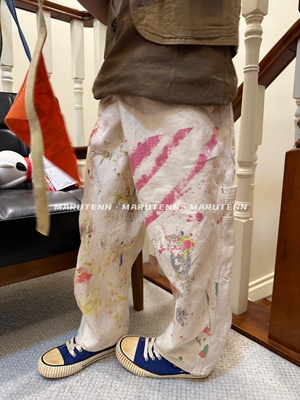 【现货秒发】日潮GoTo*Hollywood24儿童复古泼墨做旧斜搭扣长裤