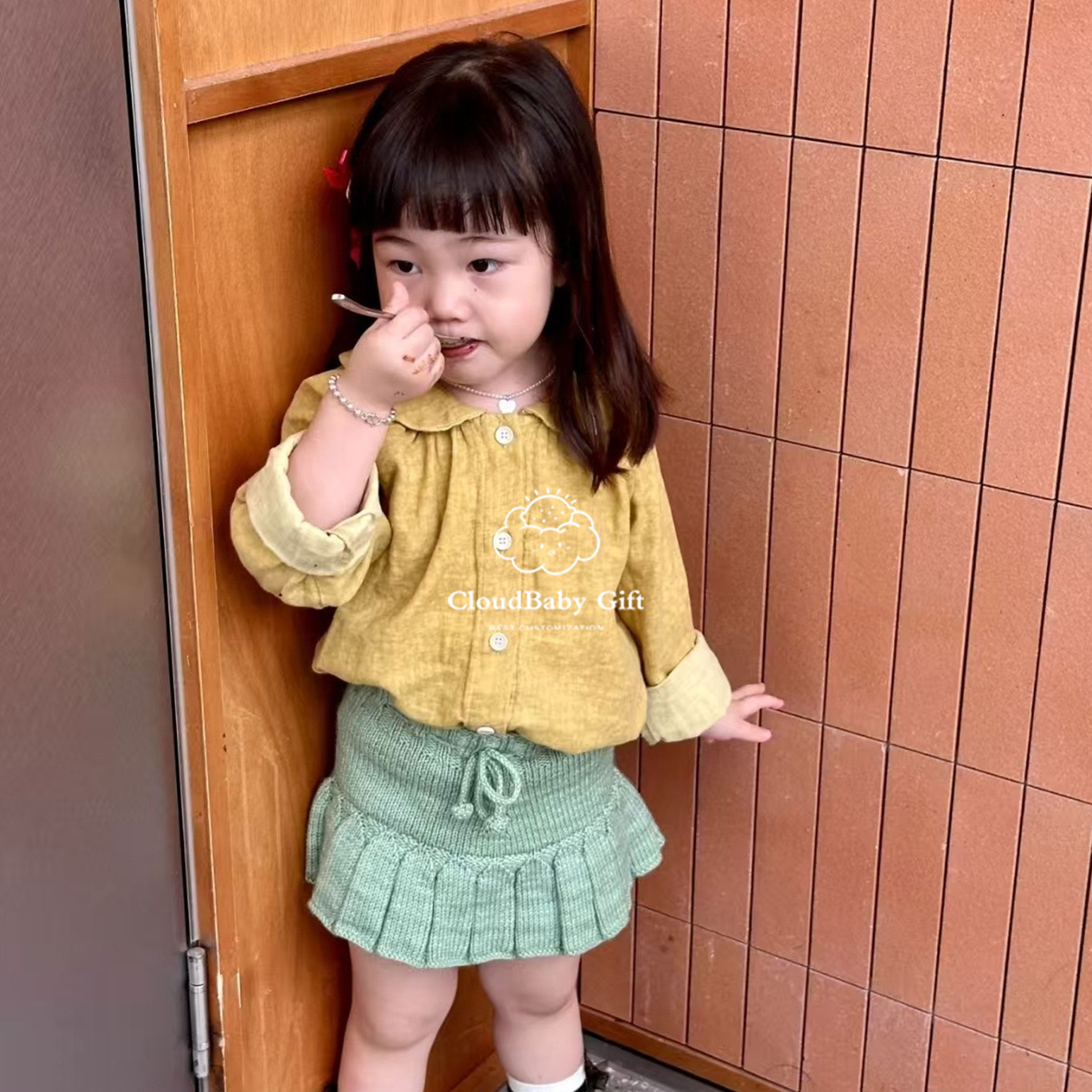 mp秋冬新款女童羊毛针织裙裤