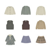 ins 秋冬fub女童柔软美利奴羊毛开衫 针织镂空花百搭上衣毛衣半裙