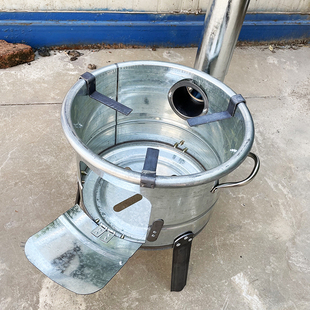 户外柴火炉便携农村烧柴炉大锅灶柴草燃烧炉焚烧炉野餐露营炊具