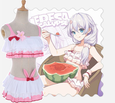 崩坏3cos服 德丽莎 夏日水着 日常泳装cosplay服装