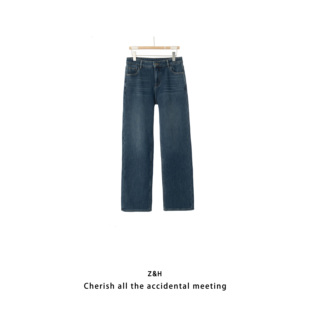 ZH【春不晚】加绒牛仔裤女直筒显瘦长裤保暖