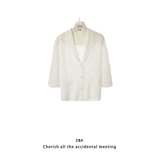 通勤气质短款 外套女短袖 简约百搭西装 上衣 椰丝奶芙