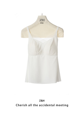 ZH【邂逅】气质白色百搭蕾丝免穿文胸一体背心