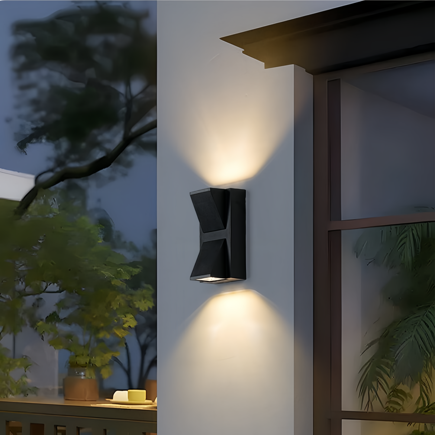 阳台led壁灯防水庭院灯户外双头上下照创意走廊过道酒店外墙射灯