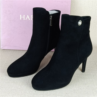 哈森专柜撤柜处理真皮女靴