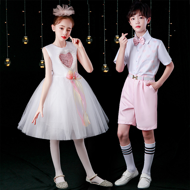 六一儿童合唱服演出服男童中小学生大合唱幼儿园表演服装女童紫色