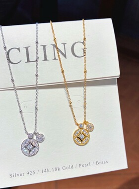 S925银纯银项链钱币铜钱纯银项链不褪色礼盒礼袋新年顺丰3