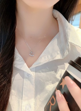 S925银纯银新款马上有钱纯银项链不褪色圣诞送礼盒礼袋顺丰10