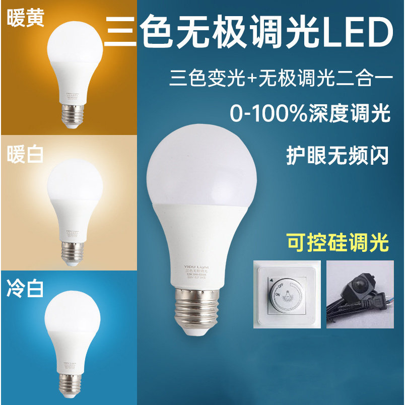 E27螺口智能灯泡家用台灯球泡床