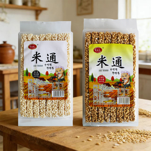 冀乐龙米通原味红糖味老式怀旧膨化食品年货袋装送亲友送礼贺新年