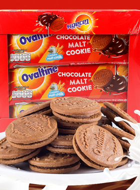 泰国进口阿华田ovaltine牛奶麦芽巧克力夹心饼干爆款代餐宿舍零食