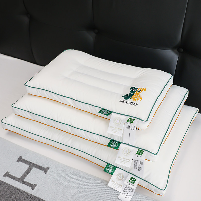 儿童枕芯枕头30*50纯棉面料填充羽丝绒立体滚边长方形单人40*60