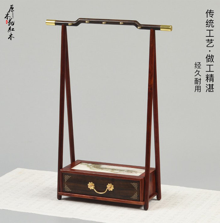 文房红木笔架新中式摆件毛笔
