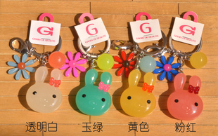 进口Aznavour阿兹娜呆萌米菲小兔子雏菊圆球AZ钥匙扣包挂车挂