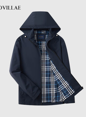 polovillae保罗可拆卸帽男士夹克衫秋季商务休闲工作外套AEPF355