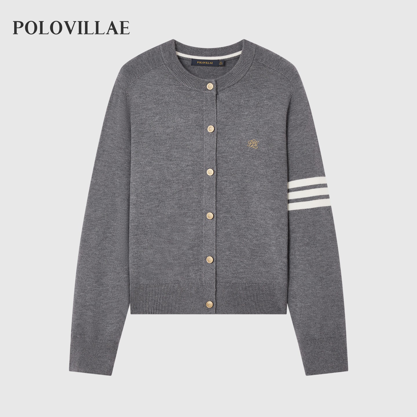 polovillae保罗威特女士纯色秋冬针织开衫学院风内搭上衣APRF626