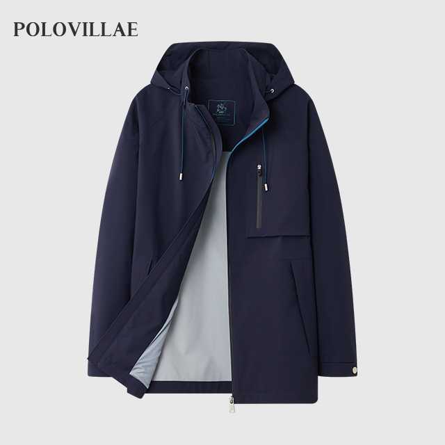 polovillae保罗男装春季新款休闲夹克男防风薄款外套上衣AEQS602