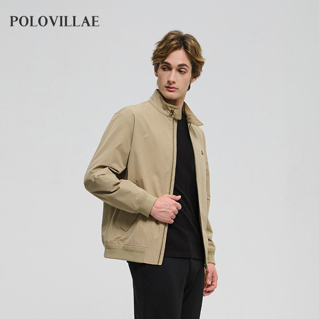 Polovillae男士专柜同款立领商务夹克男工作外套通勤上衣AEQF365