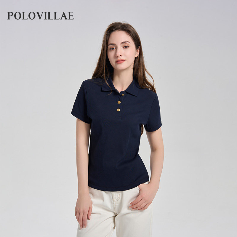 polovillae保罗威特专柜同款翻领女士Polo衫女款短袖T恤AARH607