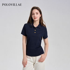 polovillae保罗威特专柜同款翻领女士Polo衫女款短袖T恤AARH607