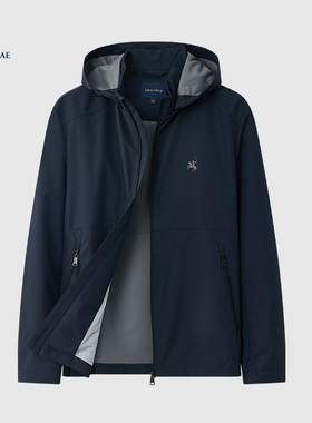 polo保罗男士商务休闲2024春季新款简约夹克外套带帽风衣AEPS023