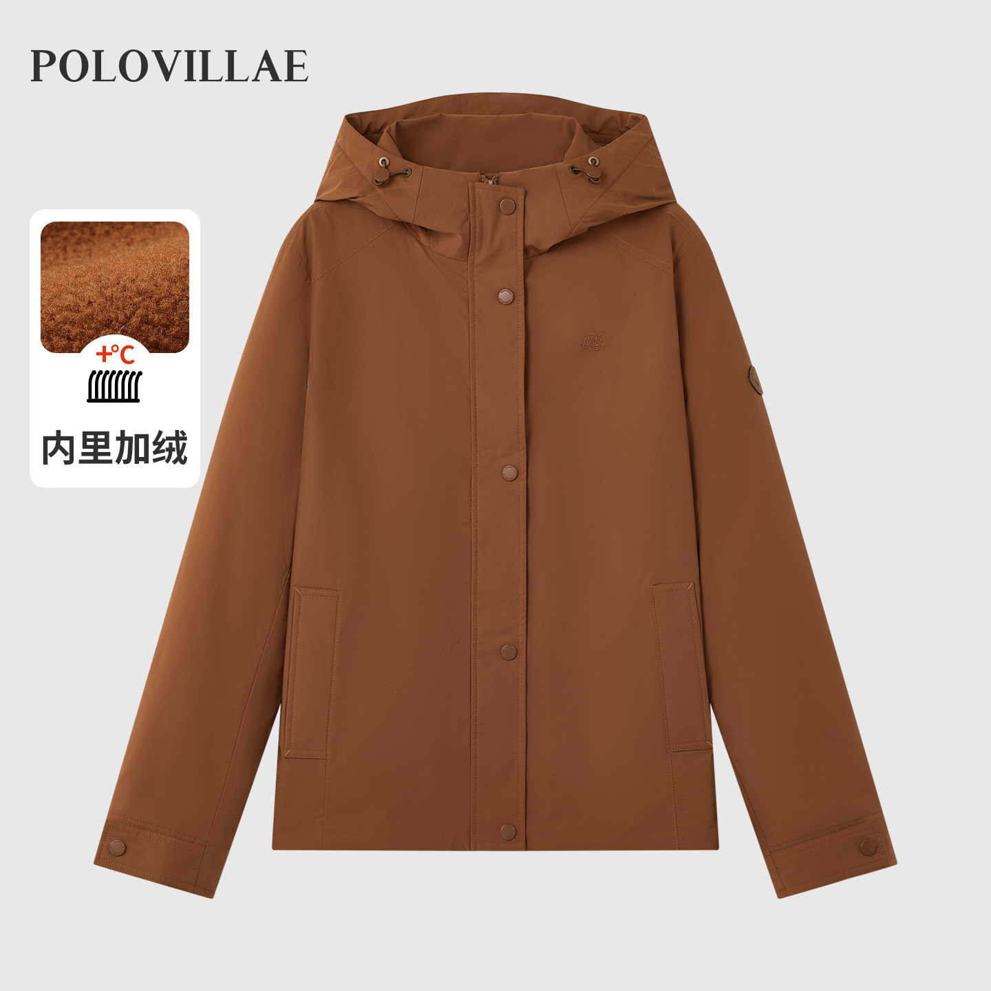 polovillae女士加绒防风休闲女装精品通勤上衣AERF755