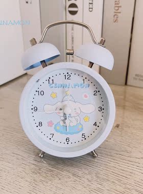 卡通打铃闹钟超静音客厅钟表