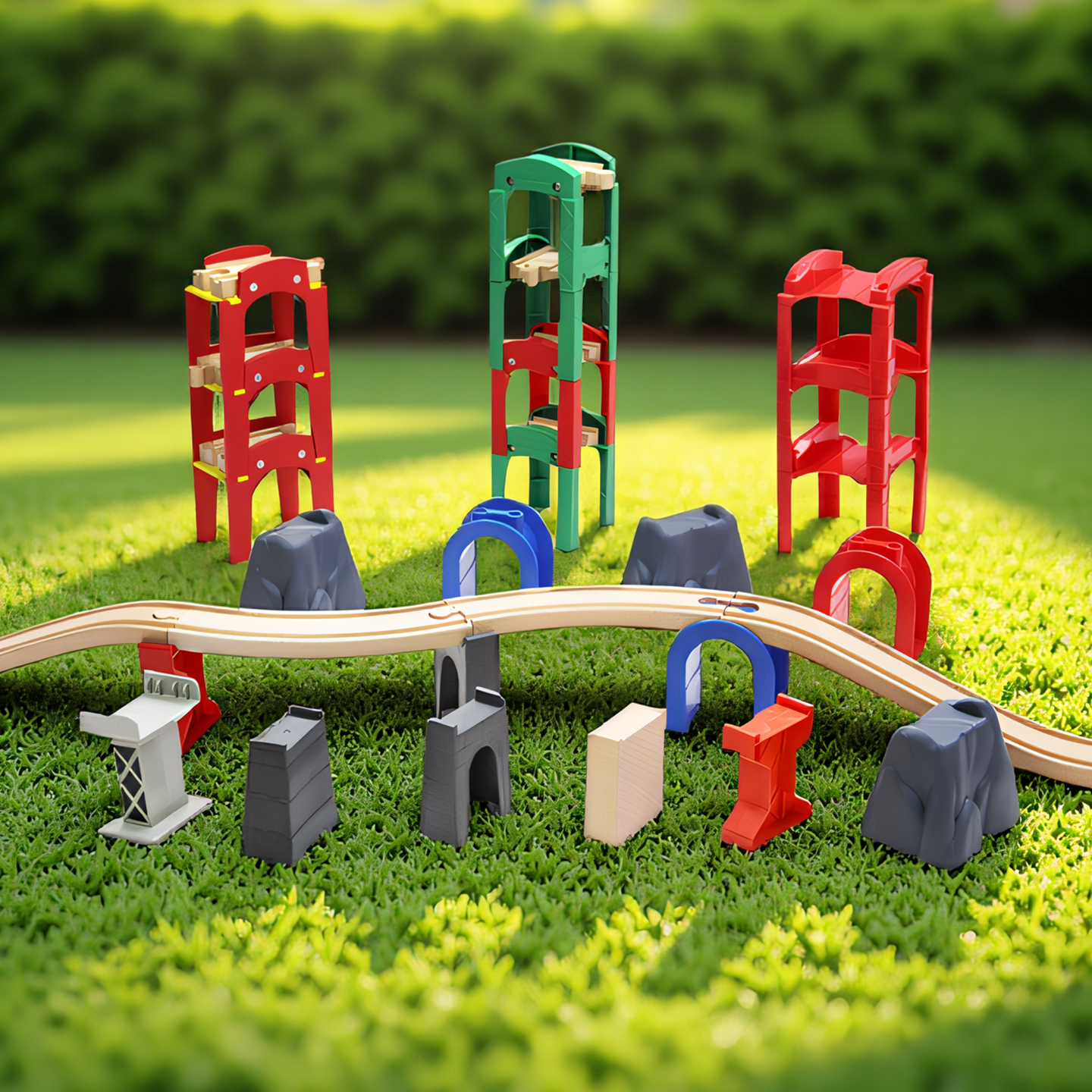 木质火车轨道桥墩支架配件