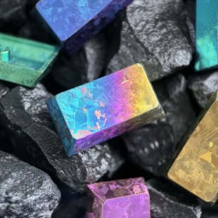 钛次元 冰晶彩色钛合金 1.75U Caps Lock 个性金属键帽原厂高度