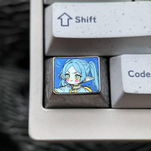 芙莉莲可爱版冰晶银色钛金属键帽1.25U Ctrl Win Alt 键