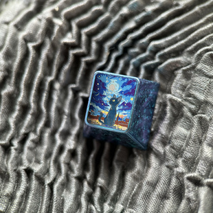 星夜猫 冰晶款 彩色钛合金键帽个性定制金属键帽阳极工艺
