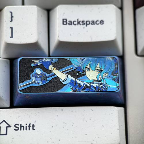 星街彗星Hoshimachi Suisei钛金属机械键盘键帽2.25U回车键Shift