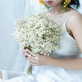 森系手捧花旅拍照道具新娘结婚捧花婚礼满天星永生干花真花花束