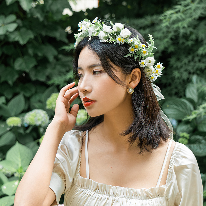 日韩仿真花新娘饰品婚纱皇冠拍照