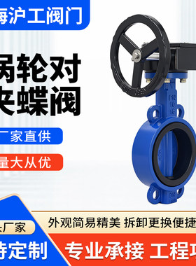 上海沪工涡轮对夹蝶阀D371X-16Q