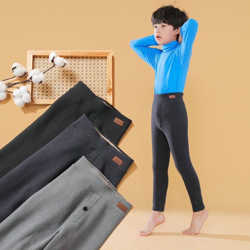 男童德绒保暖裤薄绒2022新款加绒校服神器儿童中童内穿秋冬秋裤12