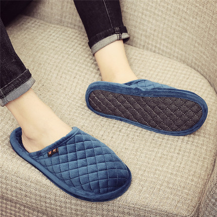 2025新款韩式水晶绒包脚布底毛毛男女家居室内木地板拖鞋静音软底