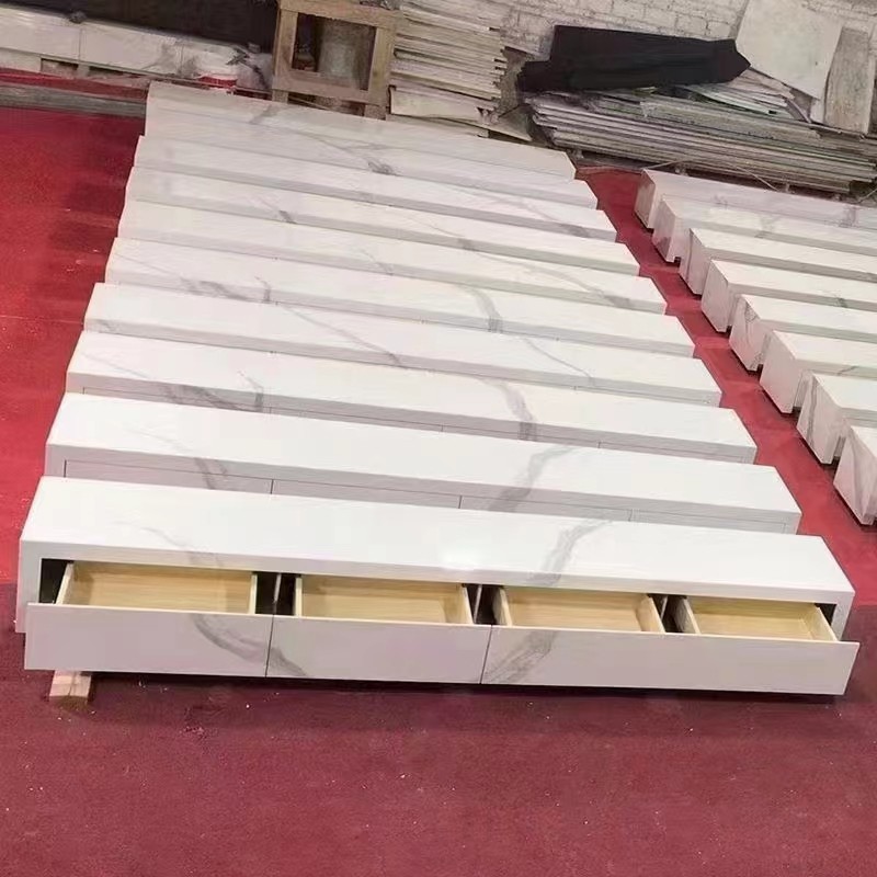 大理石人造玉岗材定电视柜制品茶几组合现代简约欧美客厅厂家直销