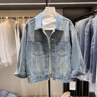 MONA满钻2026春新款韩版宽松休闲百搭牛仔外套女短款夹克上衣6990