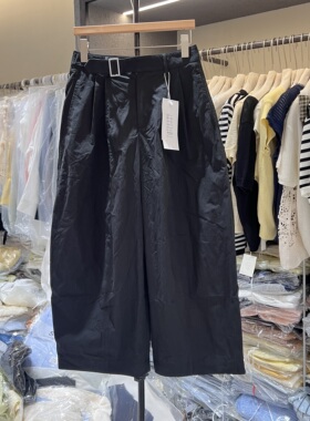 韩系2026夏新款时尚松紧腰抽绳休闲裤女宽松显瘦百搭直筒潮1621